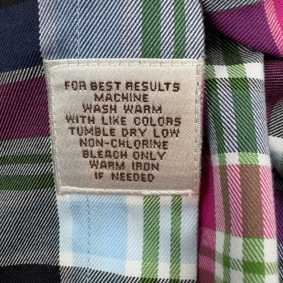 Peter Millar Nanoluxe Easycare Lightweight Plaid Button Down Shirt Men's Size M - Picture 4 of 5